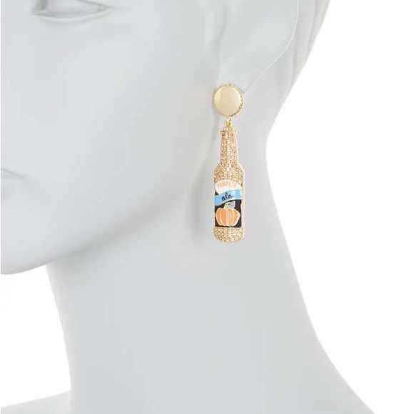 Baublebar Pumpkin Cider Crystal Pavé Drop Earrings - Picture 2 of 3